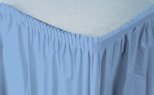 Plastic Table Skirt Periwinkle (Discontinued) 29&quot; X 14 ft