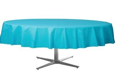 Plastic Round Table Cover Carribean 84&quot;