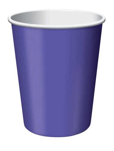 Paper Cups - orange Purple 24pc