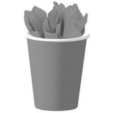 Paper Cups - orange Silver 20pc