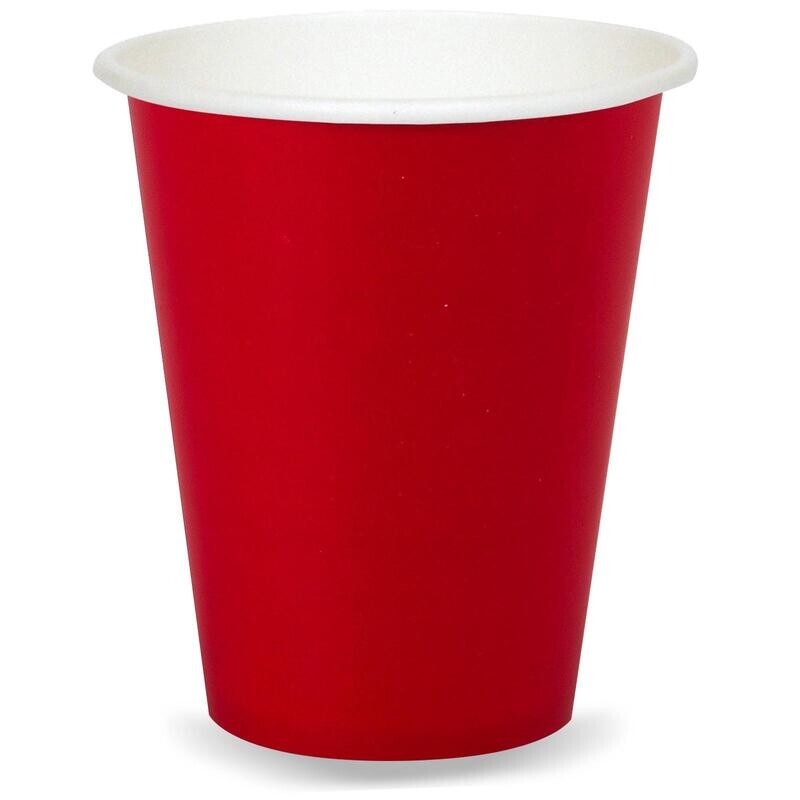 Paper Cups - orange Classic Red 24pc