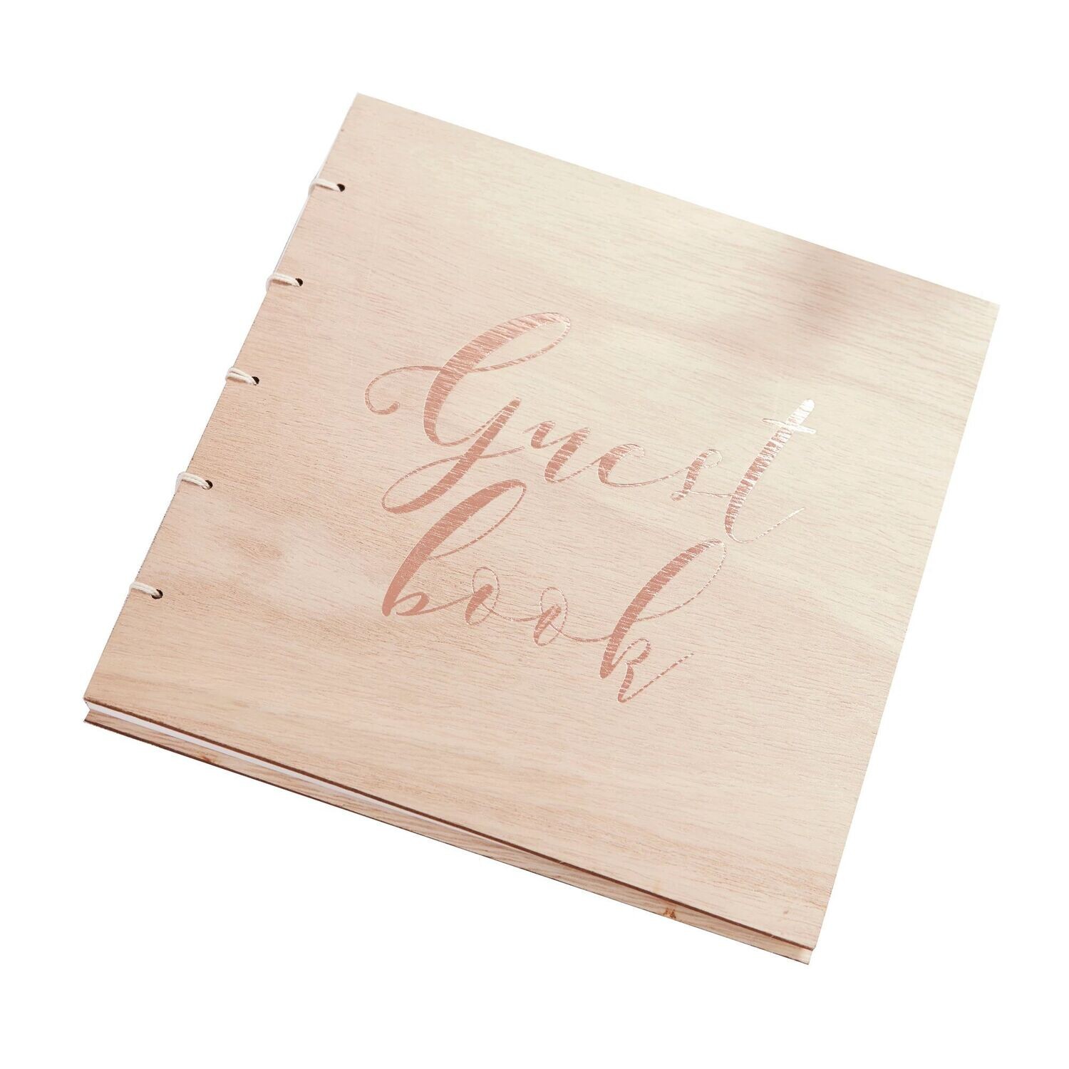 Rose Gold Wooden Guest Book - GingerRay