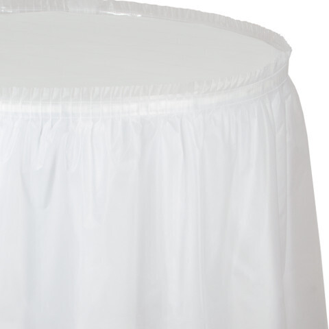 Plastic Table Skirt Clear 29&quot; X 14 ft