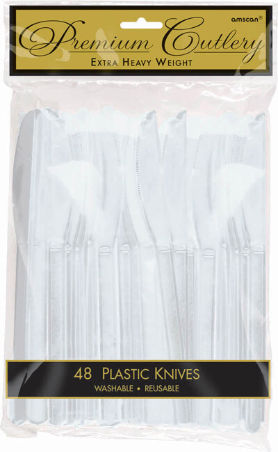 Premium Plastic Knives Clear 48pc