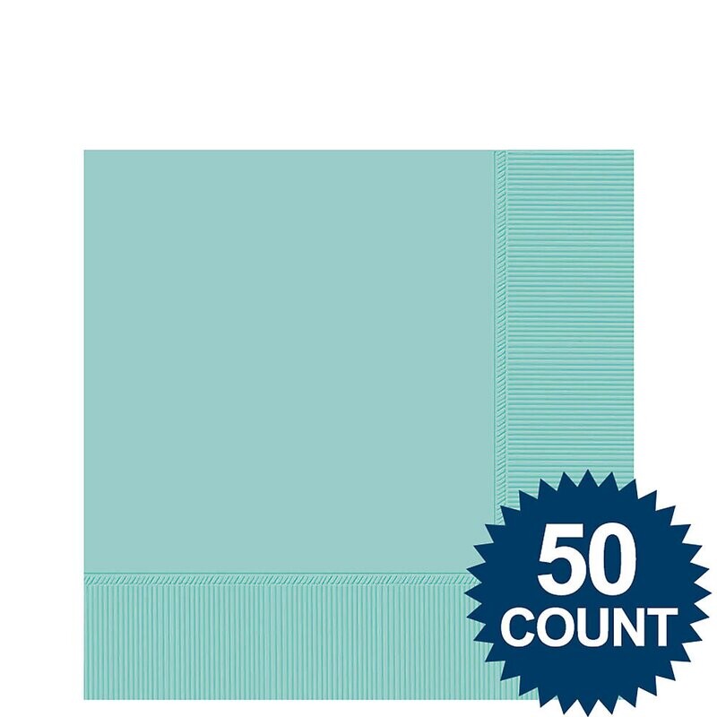 Napkins 50pc Robin&#39;s Egg Blue 9 7/8&quot; X 9 7/8&quot;