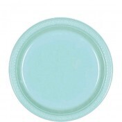 Plastic Plates 20pc Robin&#39;s Egg Blue 9&quot;