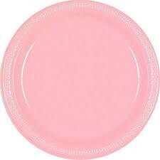 Plates LN-New Pink Plastic