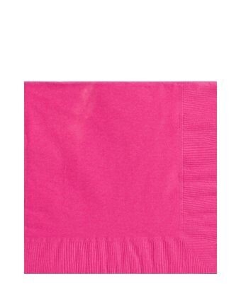 Napkins 50pc Bright Pink 13&quot; X 13&quot;