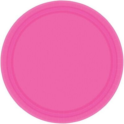 Paper Plates 20pc Bright Pink 9&quot;