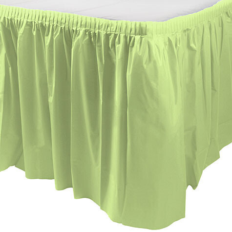 Plastic Table Skirt Leaf Green 29&quot; X 14 ft
