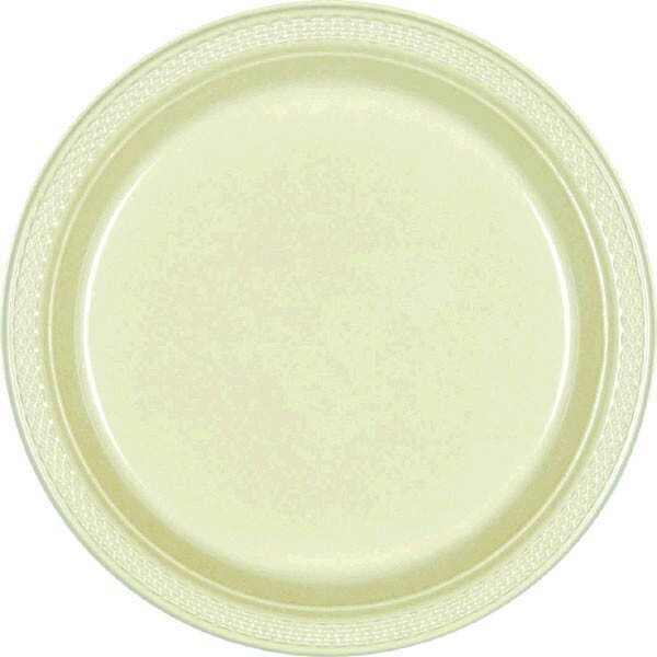 Plastic Plates 20pc Leaf Green 7&quot;
