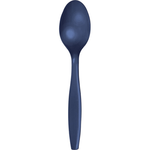Plastic Spoons Navy Blue 20pc