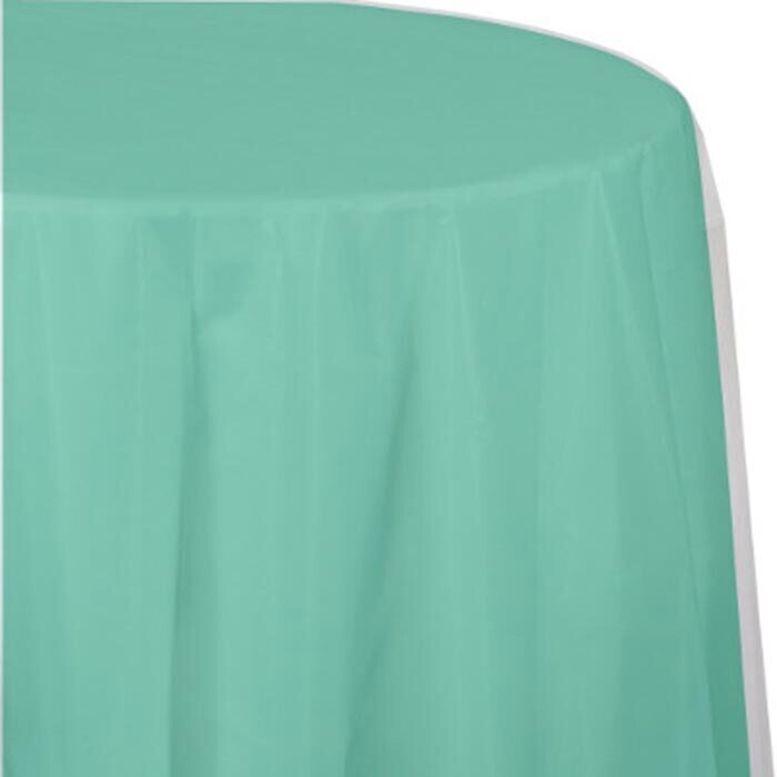 Plastic Round Table Cover Fresh Mint 82&quot;