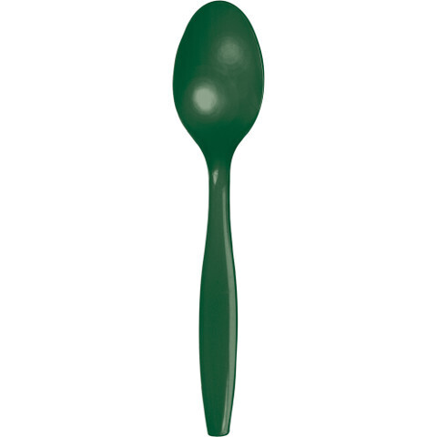 Plastic Spoons Hunter Green (Discontinued) 20pc