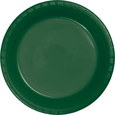 Plastic Plates 20pc Hunter Green (Discontinued) 9&quot;