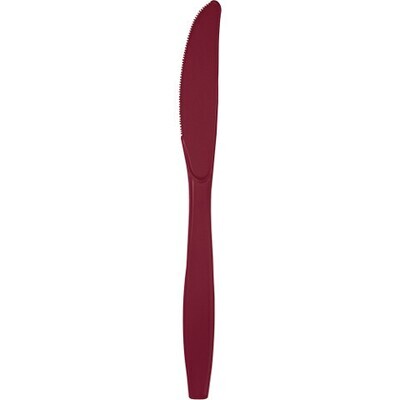 Plastic Knives Burgundy 20pc