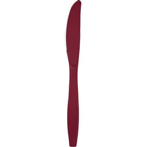 Plastic Knives Burgundy 20pc