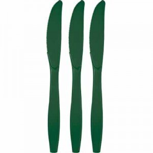 Plastic Knives Forest Green 20pc