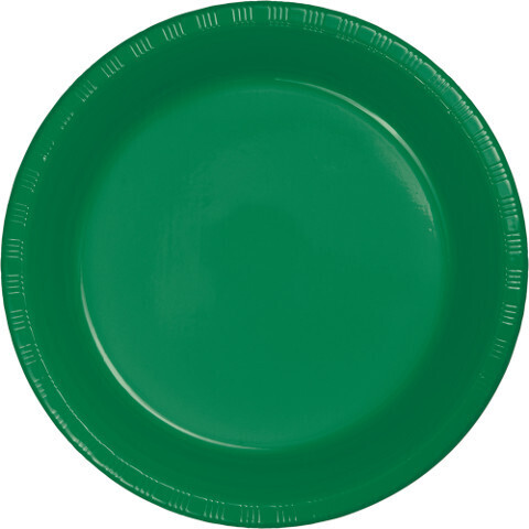 Plastic Plates 20pc Emerald Green 9&quot;