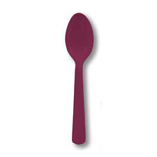 Plastic Spoons Burgundy 20pc