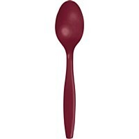 Plastic Spoons Burgundy Royale 20pc