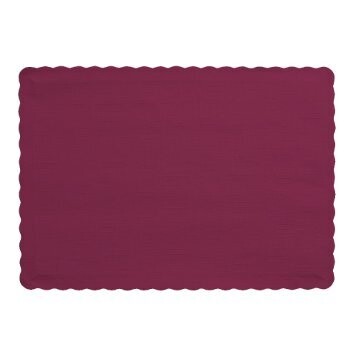 Paper Placemats Burgundy 50pc
