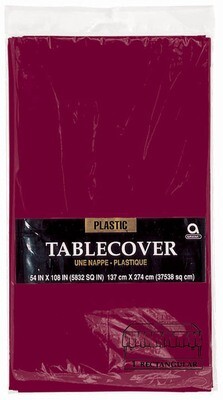 Plastic Rectangular Table Cover Berry 54&quot; X 108&quot;