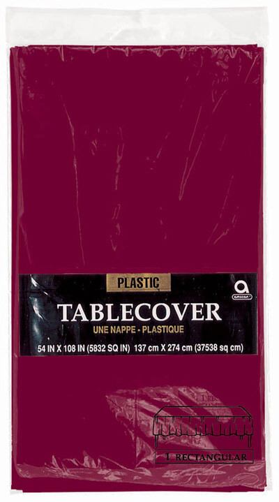 Plastic Rectangular Table Cover Berry 54&quot; X 108&quot;