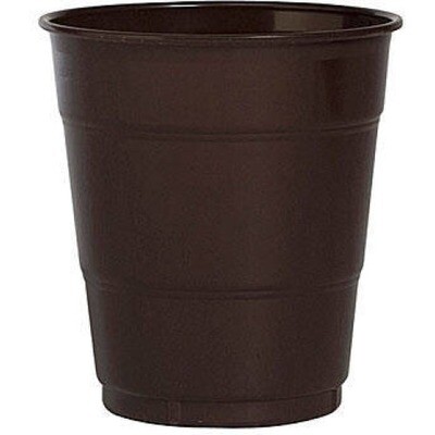 Plastic Cups 12oz Chocolate Brown 20pc