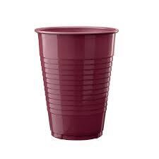 Plastic Cups 12oz Burgundy 20pc