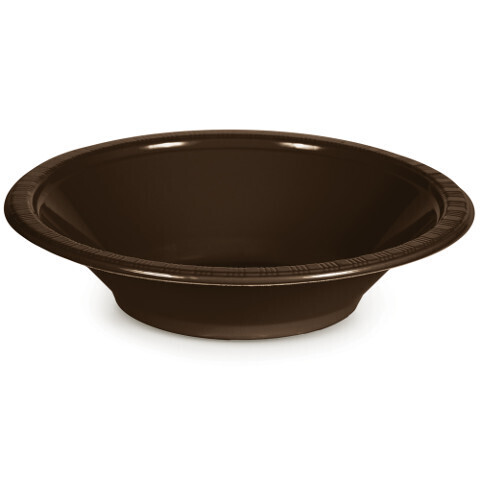 Plastic Bowls 20pc Chocolate Brown 12 oz