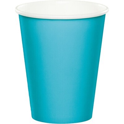 Paper Cups - orange Bermuda Blue 24pc