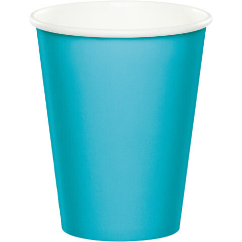 Paper Cups - orange Bermuda Blue 24pc