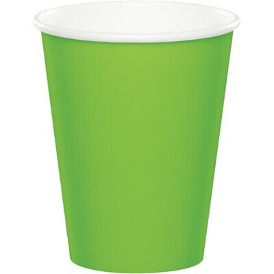 Paper Cups 9oz Lime Green 24pc