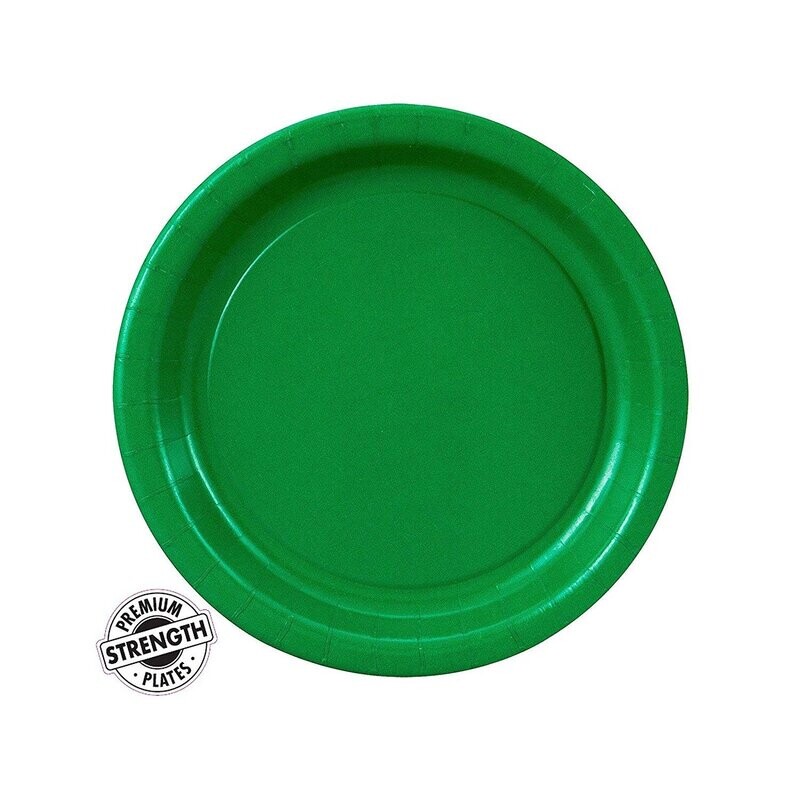 Paper Plates 24pc Emerald Green 6 7/8&quot;