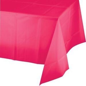 Plastic Rectangular Table Cover Hot Magenta 54&quot; X 108&quot;
