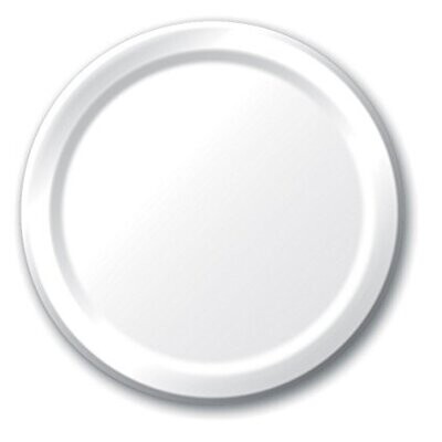 Paper Plates 24pc White 8 3/4&quot;