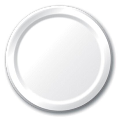Paper Plates 24pc White 8 3/4&quot;