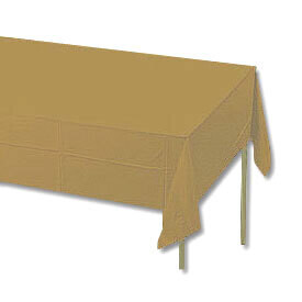 Plastic Rectangular Table Cover Glittering Gold 54&quot; X 108&quot;