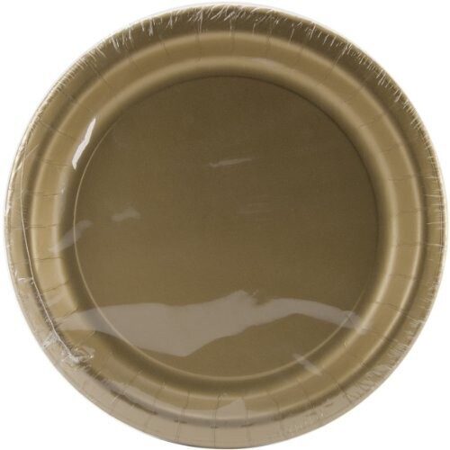 Paper Plates 20pc Glittering Gold 9&quot;