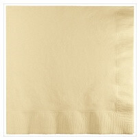 Napkins 50pc Ivory 12 7/8 X 12 7/8&quot;