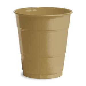 Plastic Cups 12oz Glittering Gold 20pc