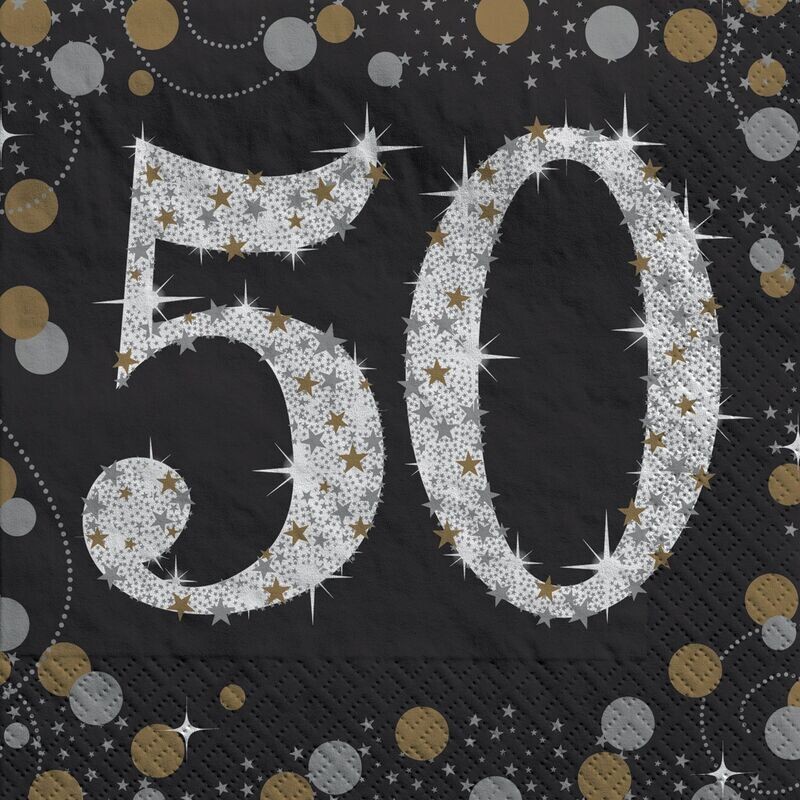 Sparkling Celebration 50th Beverage Napkins