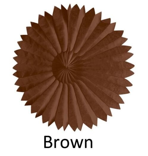Paper Fan Decoration 1pc, Color: Brown, Size: 6&quot;