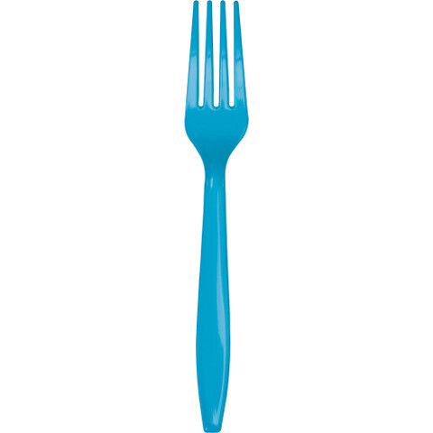 Plastic Forks, Color: Turquoise, Size: 20pc