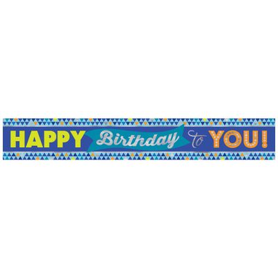 True Blue Birthday Foil Banner