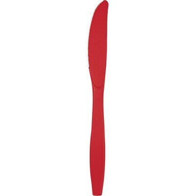 Plastic Knives Classic Red 20pc