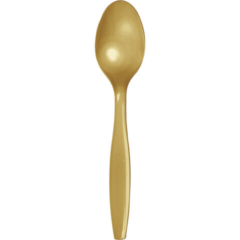 Plastic Spoons Gold 20pc