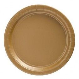 Paper Plates 20pc Gold 9&quot;