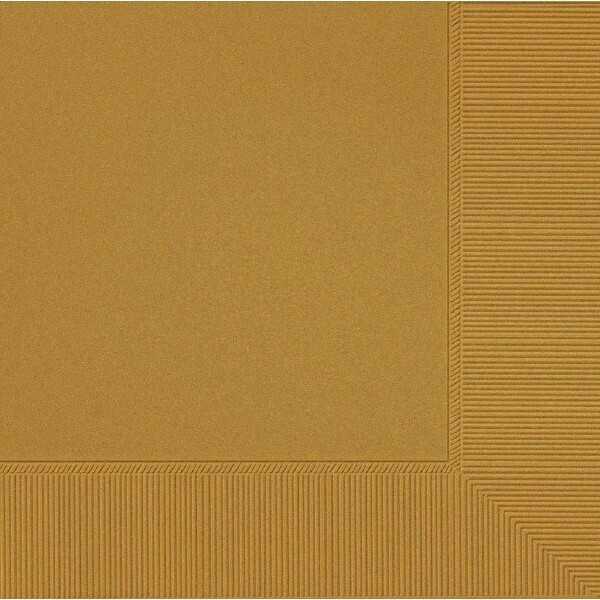 Napkins 50pc Gold 13&quot; X 13&quot;